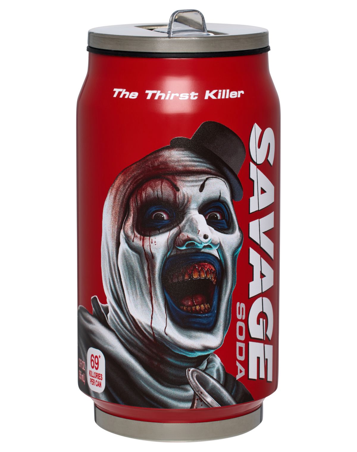 Art the Clown Savage Soda Reusable Can 12 oz. - Terrifier