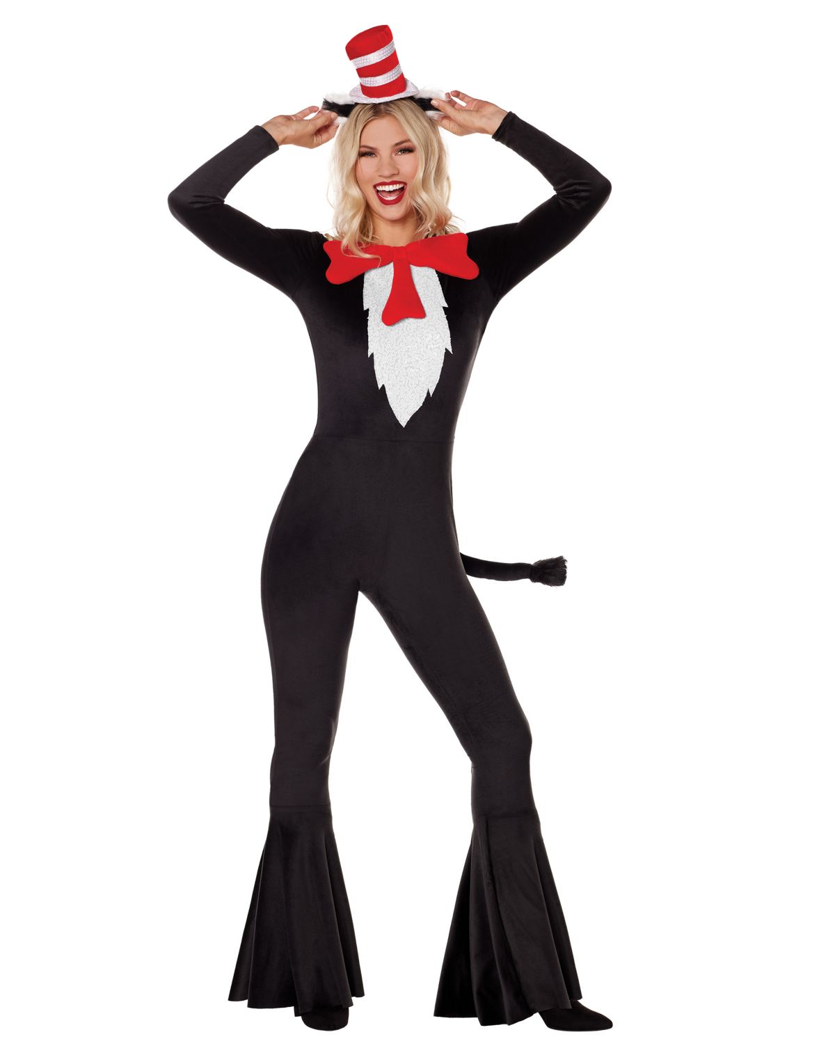 Adult Cat in the Hat Bell Bottom Costume -  Dr. Seuss