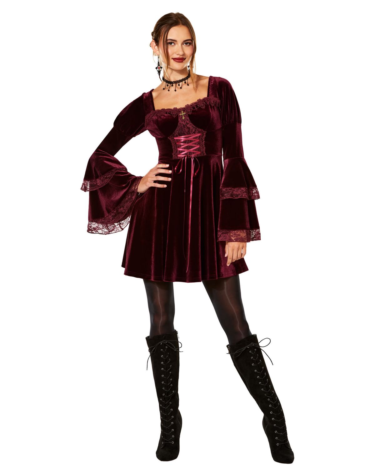 Adult Burgundy Vampire Dress