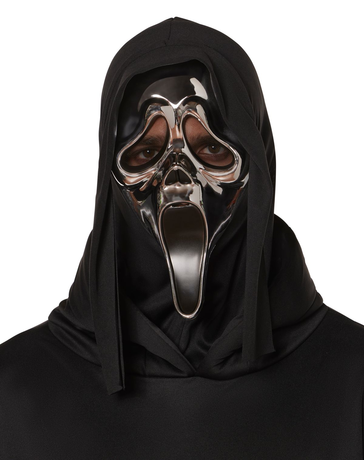 Chrome Ghost Face Full Mask