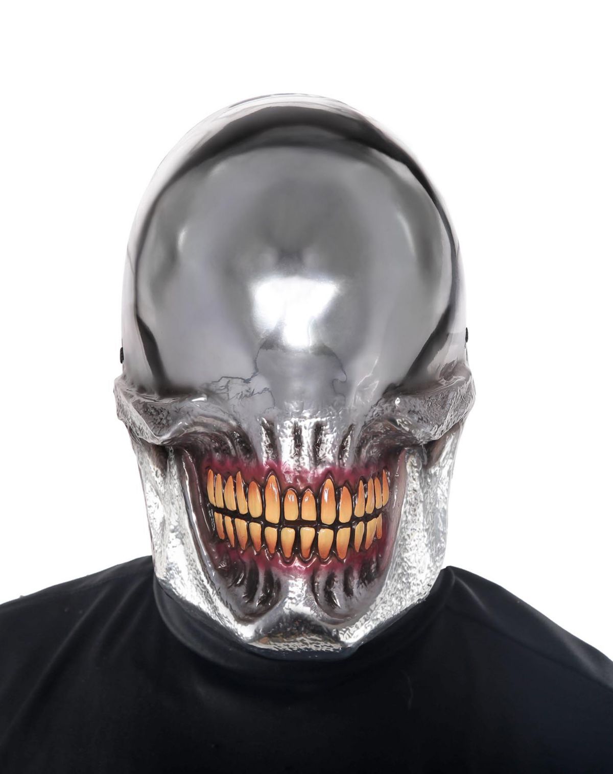 Chrome Smile Half Mask