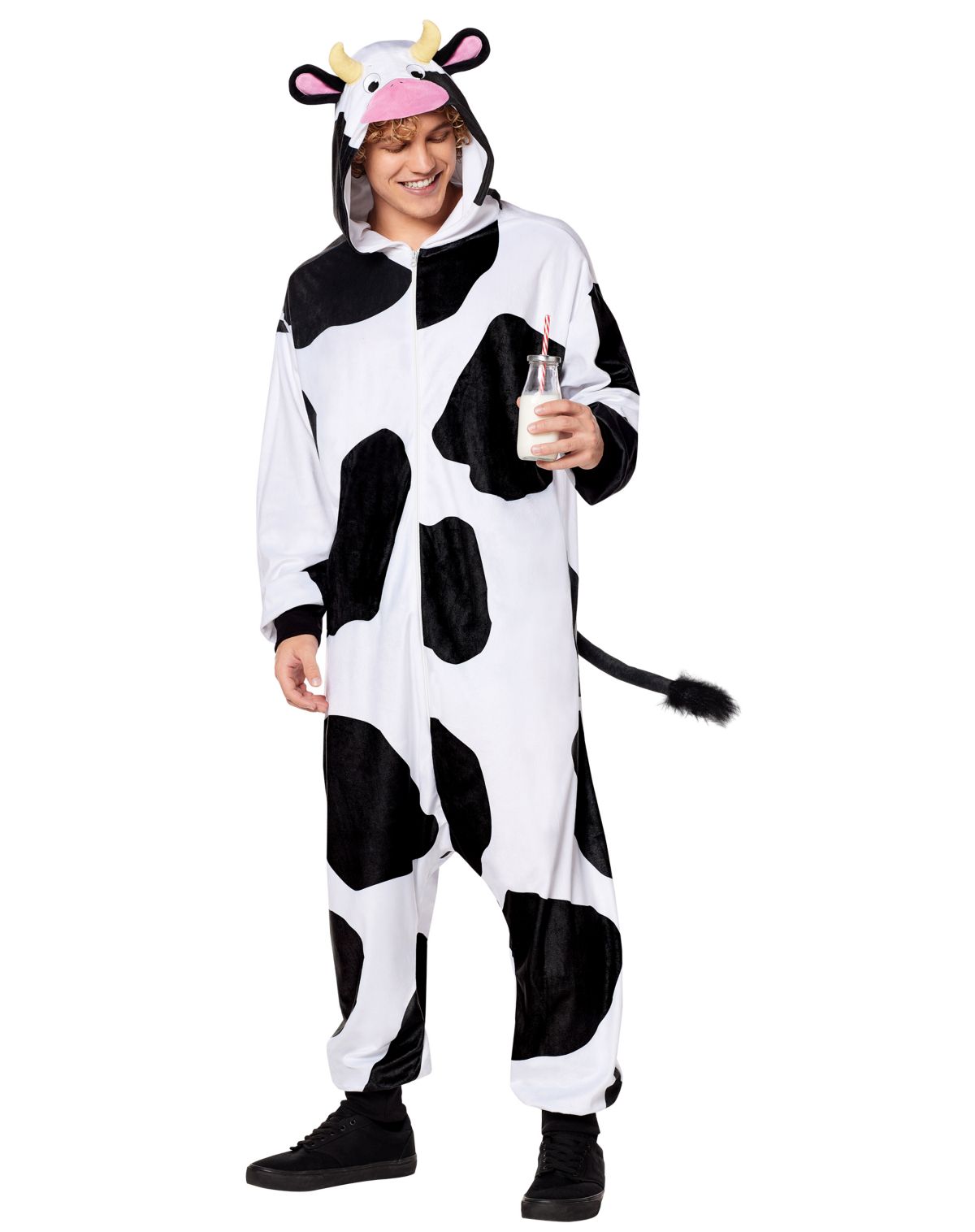 Adult Cow Hooded Jumpsuit Costime
