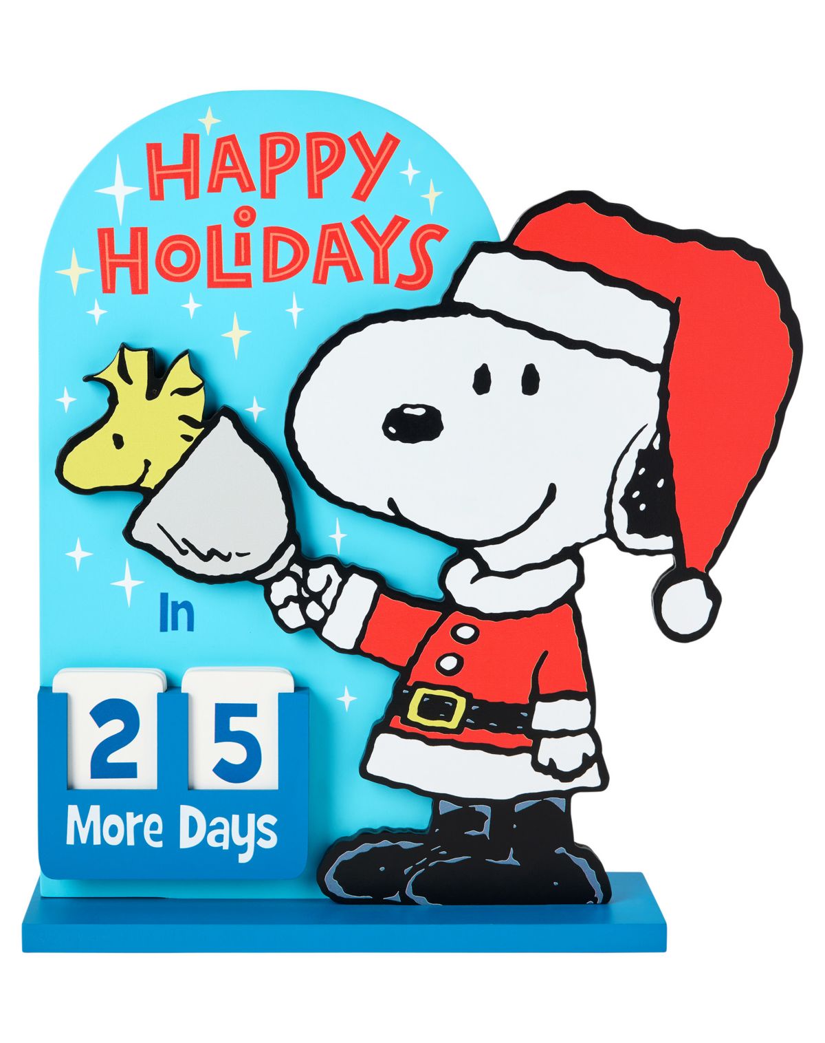 Snoopy and Woodstock Tabletop Christmas Countdown u2013 Peanuts