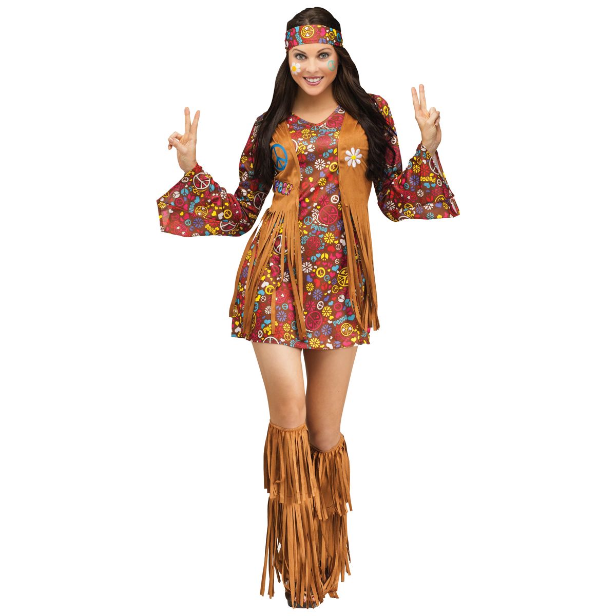 Adult Peace and Love Hippie Costume
