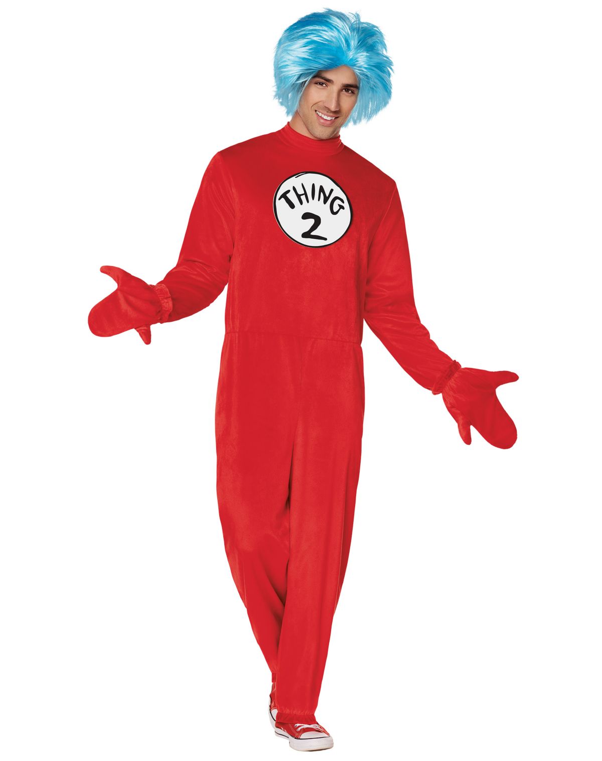 Adult The Thing Plus Size Jumpsuit Costume - The Cat in the Hat