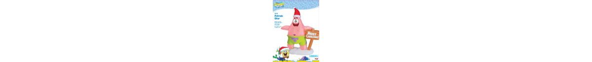 6 Ft Light-Up Patrick Star Christmas Inflatable Decoration - SpongeBob SquarePants
