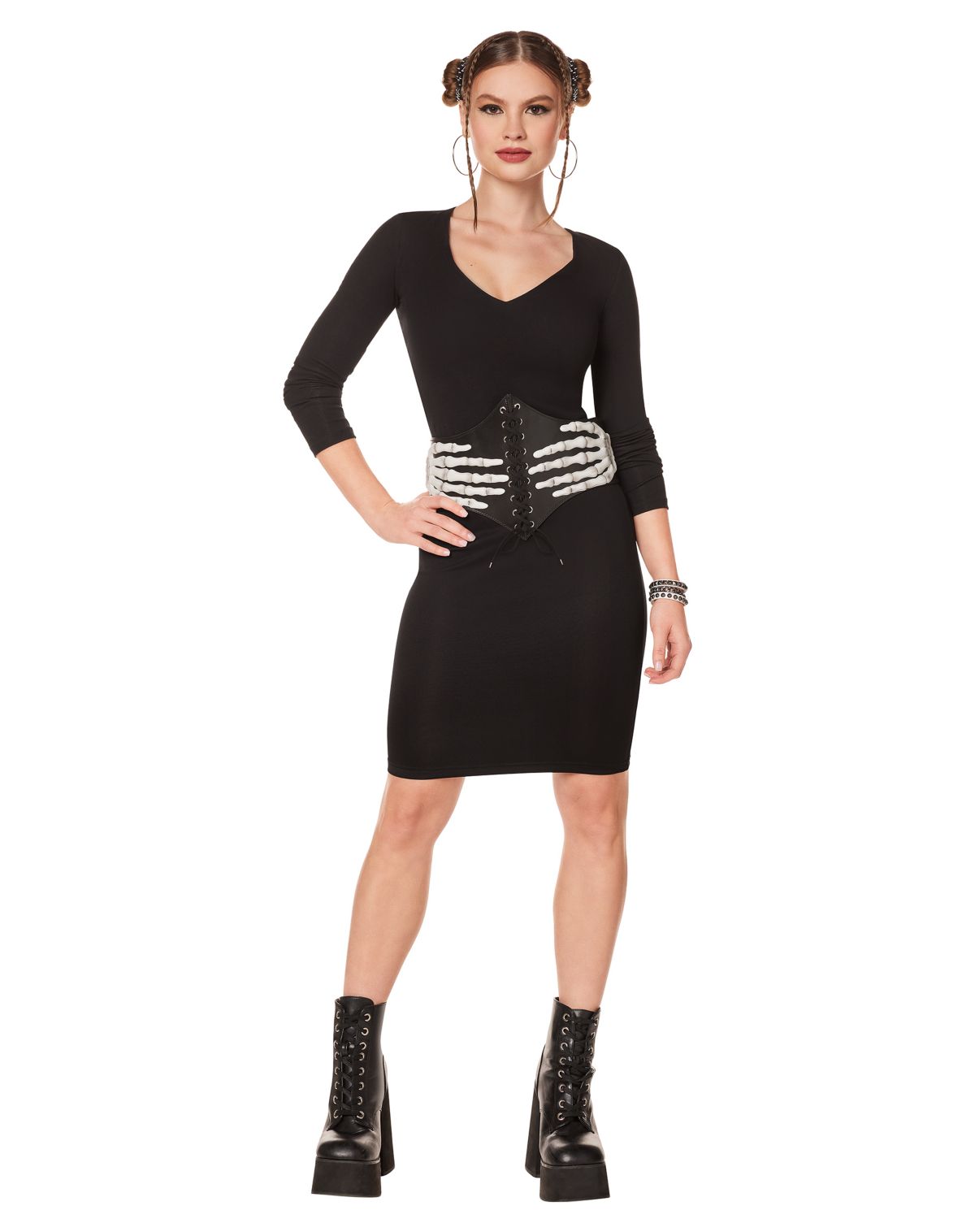 Skeleton Hands Waist Cincher