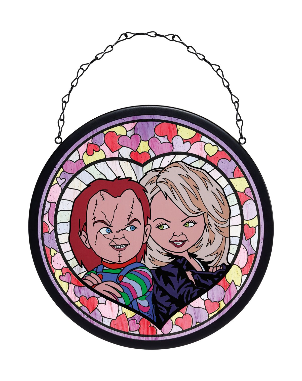 Chucky and Tiffany Stained Glass Suncatcher
