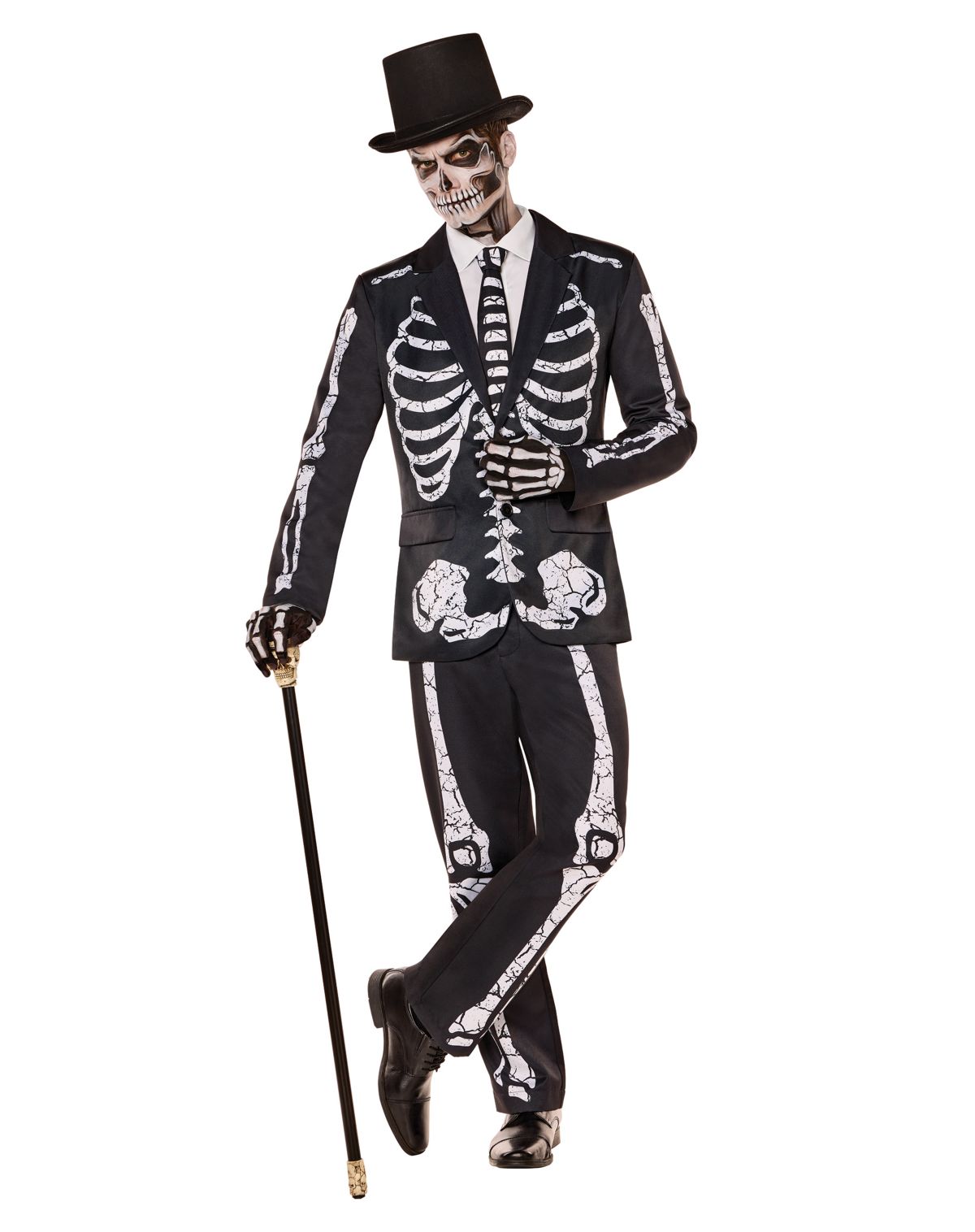 Adult Black Skeleton Suit