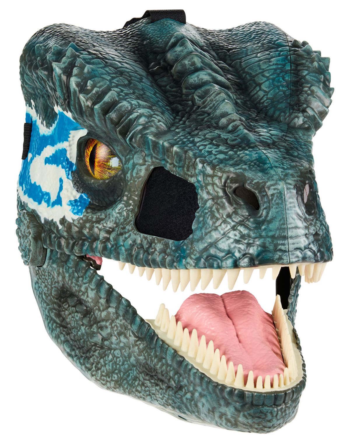 Blue Moving Mouth Half Mask - Jurassic Park