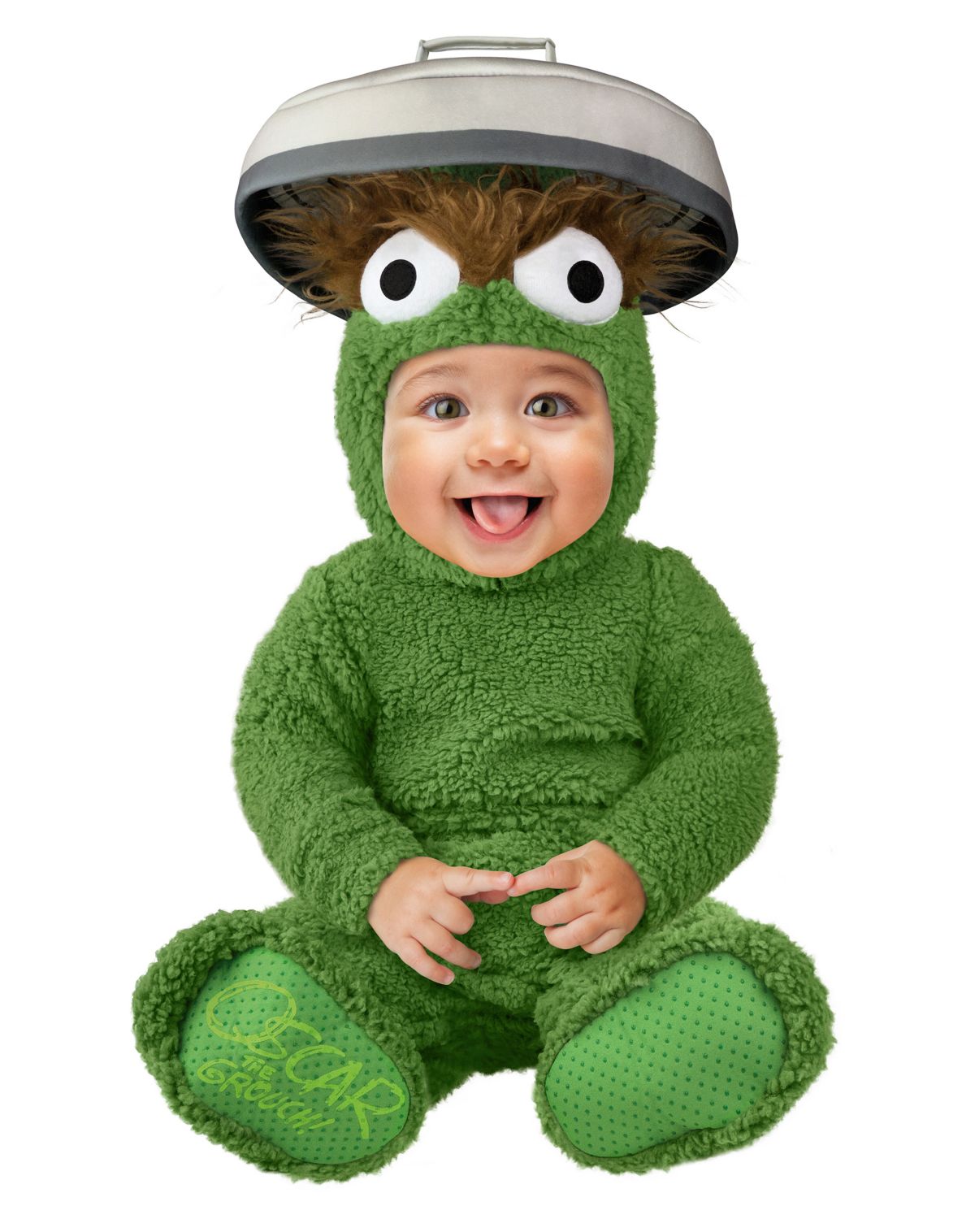 Baby Oscar the Grouch Jumpsuit Costume - Sesame Street