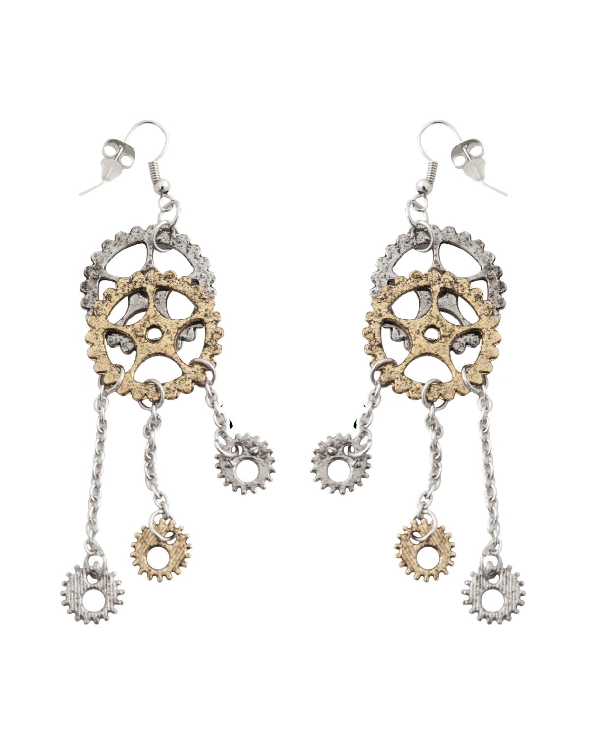 Steampunk Gear Dangle Earrings