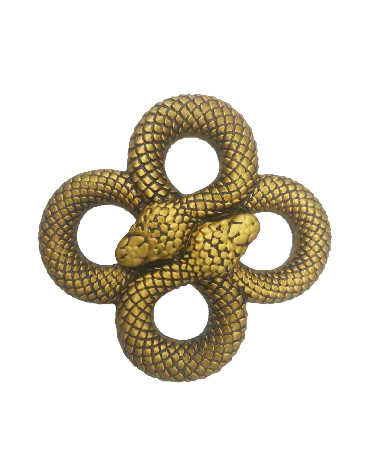 Medusa Curled Golden Snake Sign