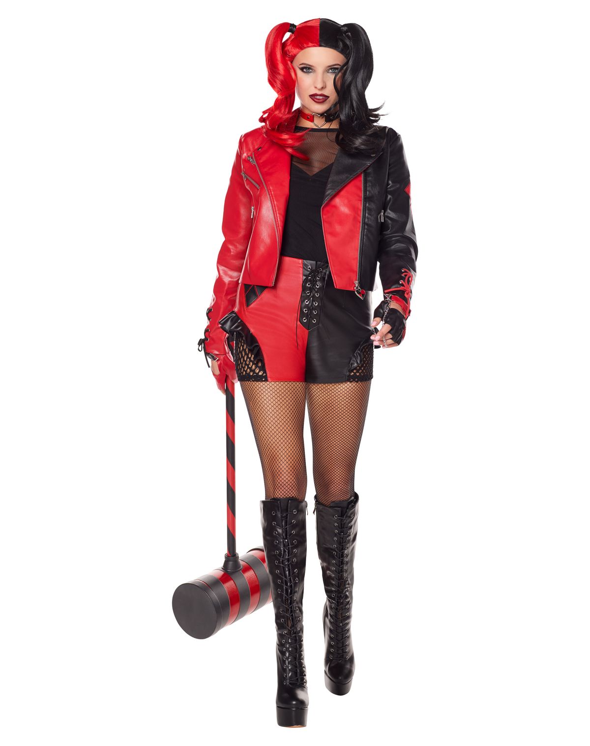 Adult Harley Quinn Faux Leather Jacket - DC Villains