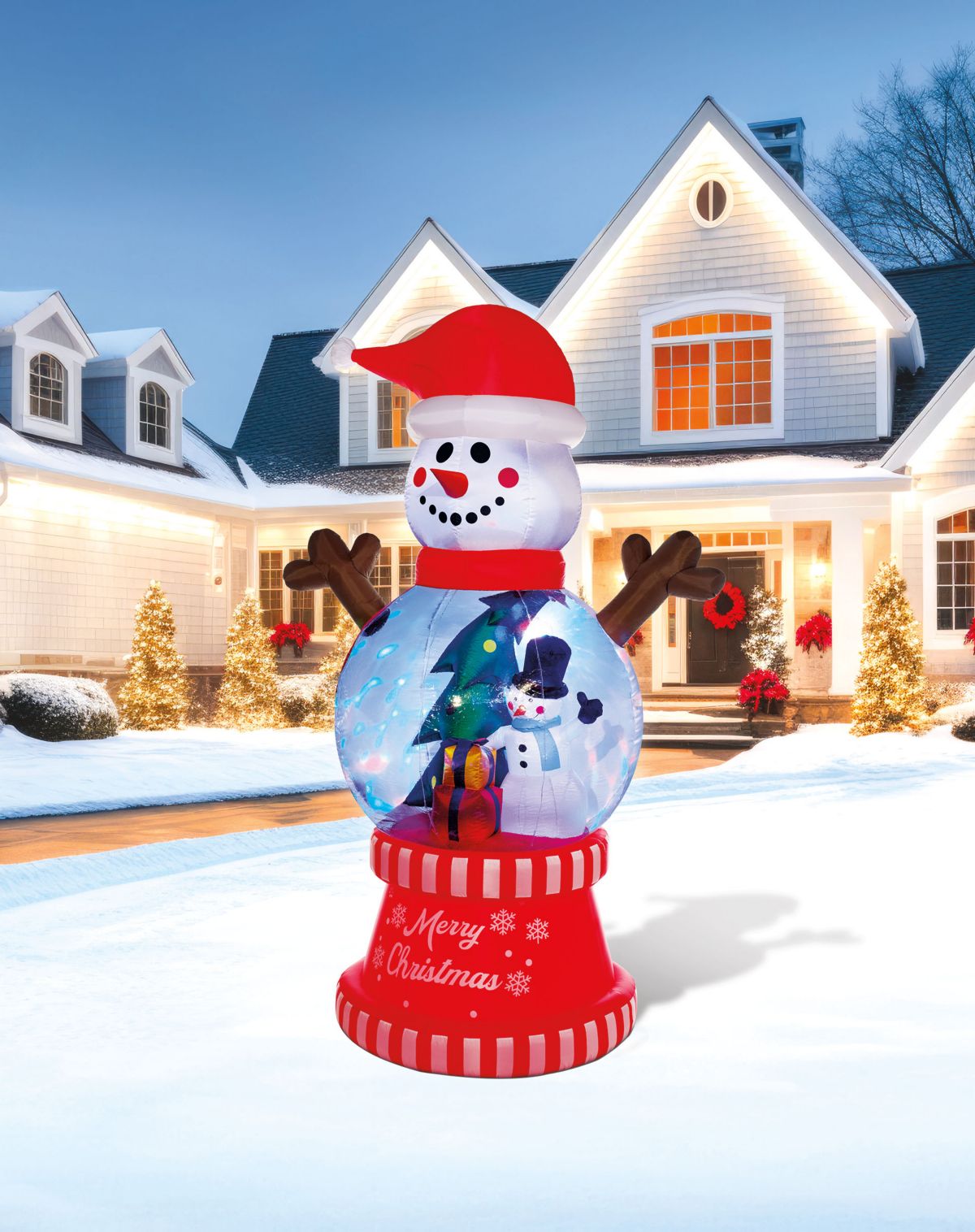 10 Ft Light-Up Snow Much Fun Globe Inflatable Decoration