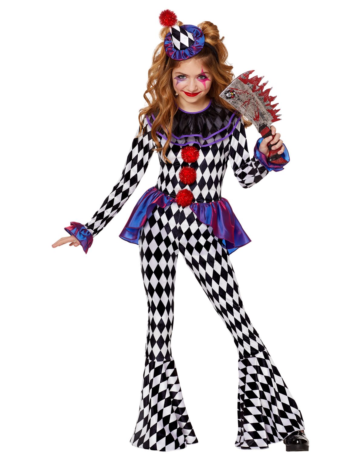 Kids Carnival Clown Unitard Costume