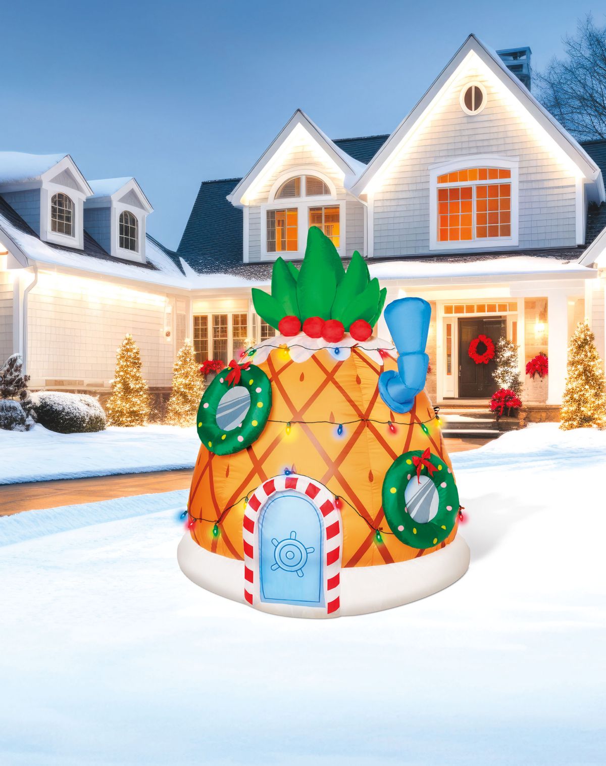 6 Ft Light-Up Pineapple Inflatable Decoration u2013 SpongeBob SquarePants