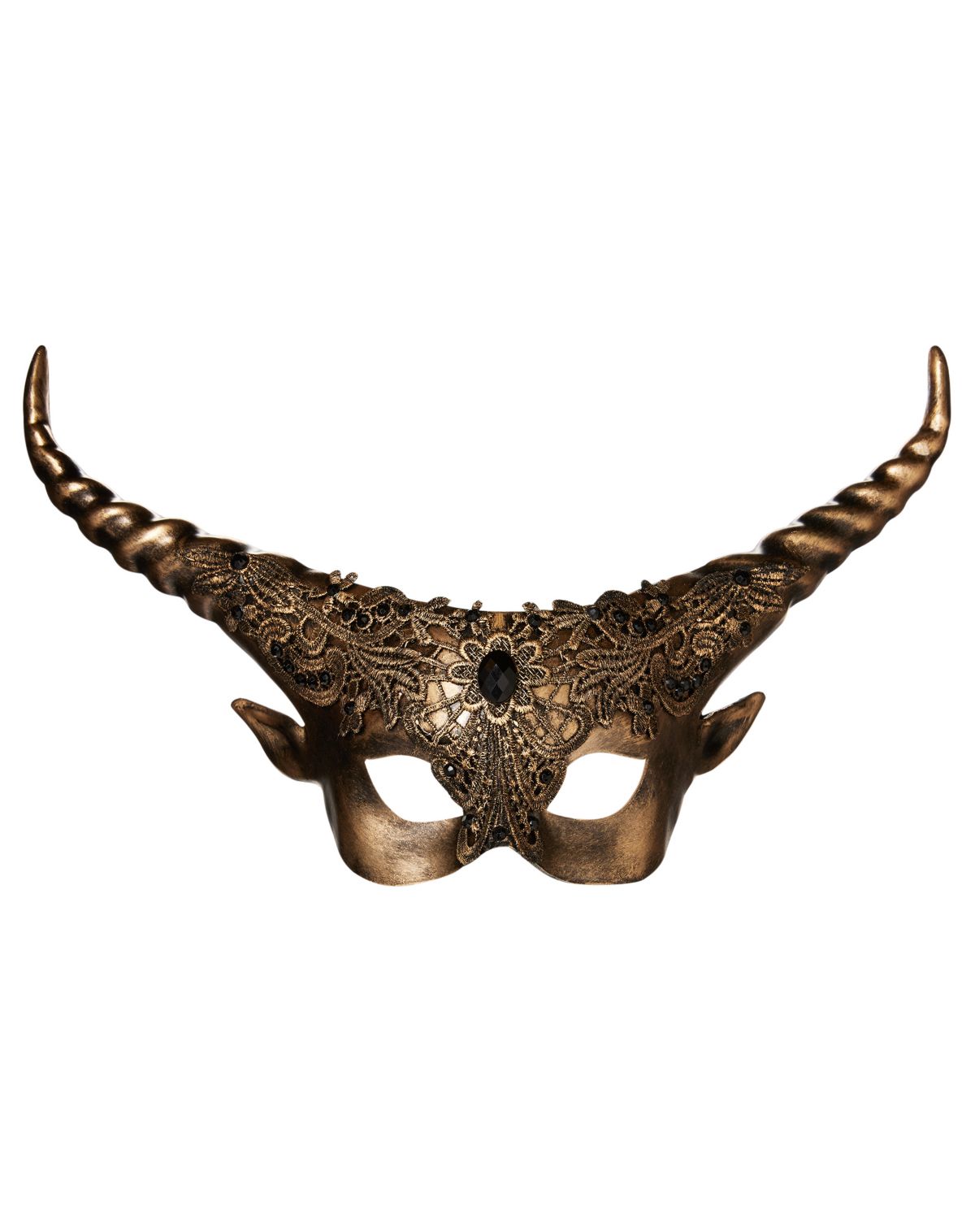 Gold Horned Masquerade Eye Mask