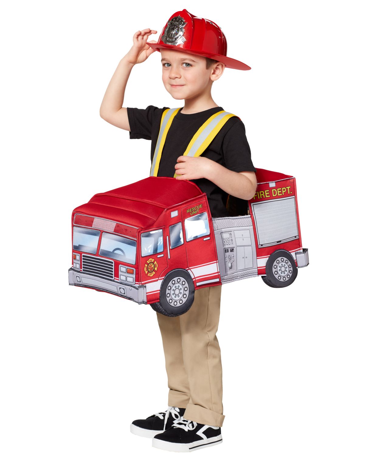 Toddler Light-Up Firetruck Ride-Along Costume