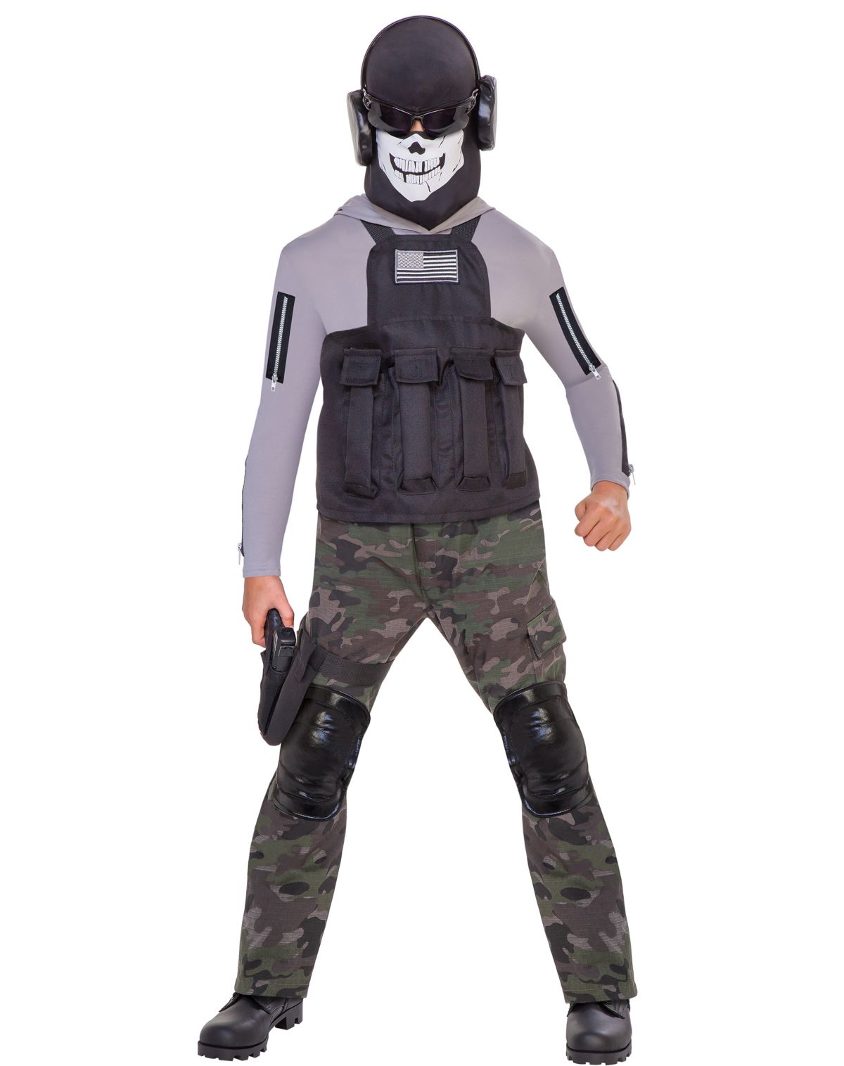 Kids Skull Commando Costume