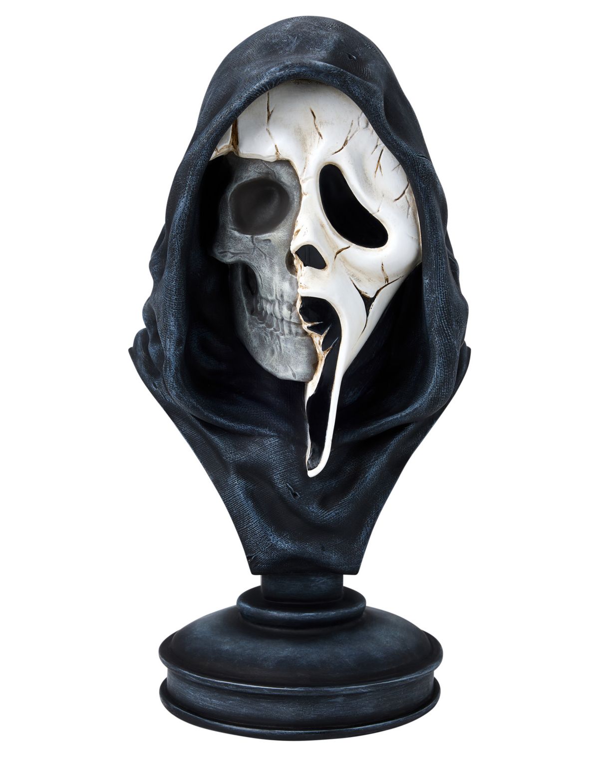Ghost Face Skeleton Bust Statue
