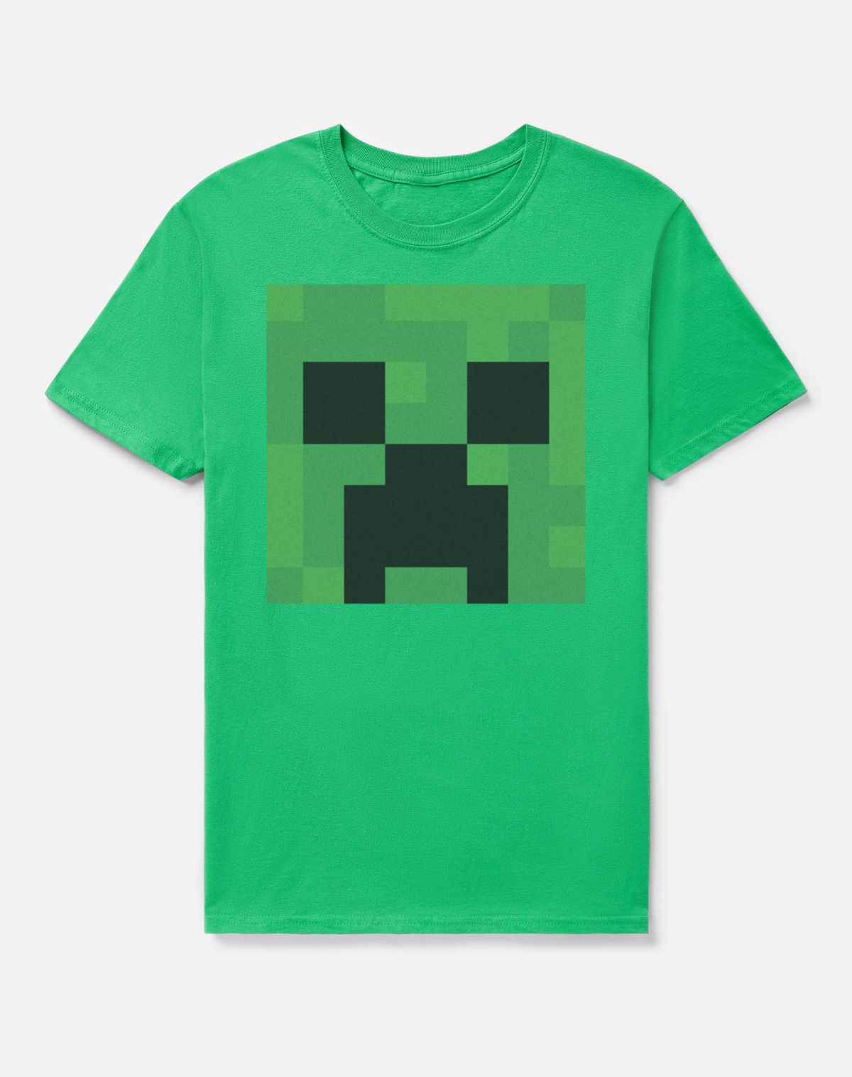 Adult Green Creeper T Shirt - Minecraft