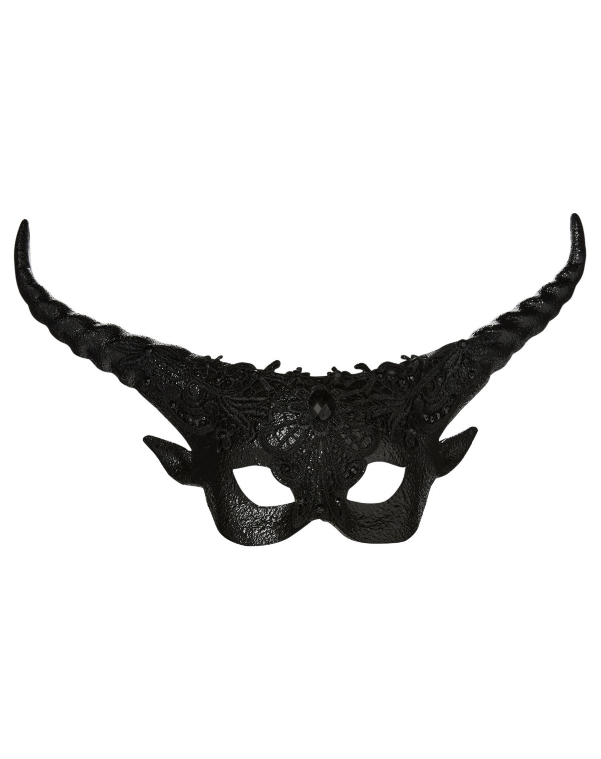 Black Horned Masquerade Eye Mask