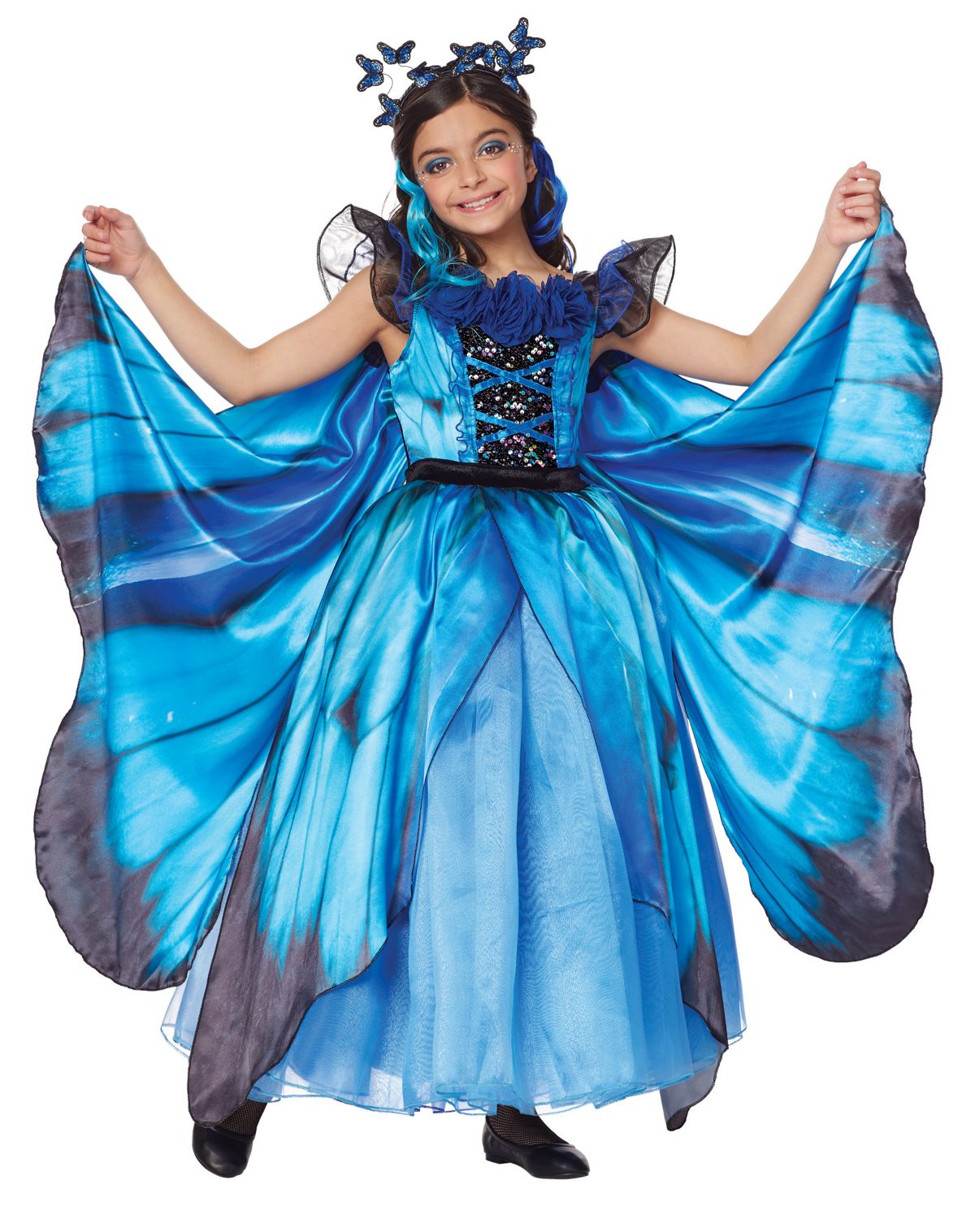 Kids Blue Butterfly Dress Costume - The Signature Collection