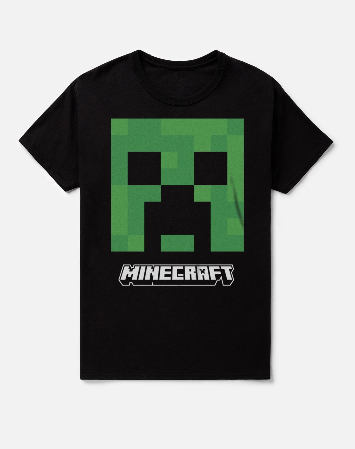 Kids Black and Green Creeper T Shirt - Minecraft